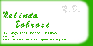 melinda dobrosi business card